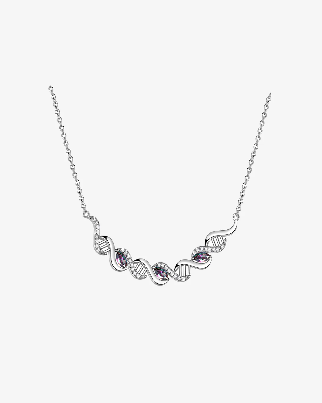Aurora Twist Silver Necklace