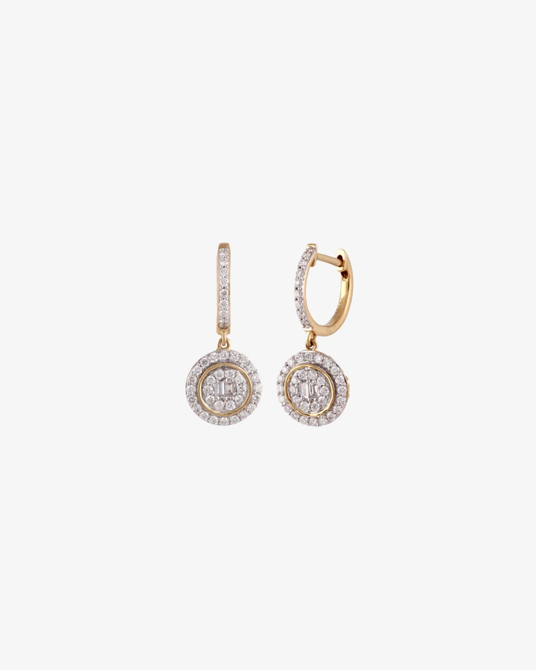 Golden Aura Diamond Hoops
