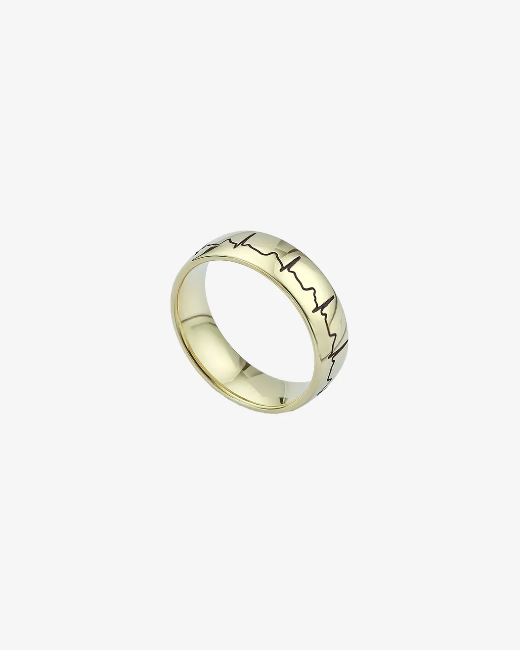 Heartbeat Engraved Ring