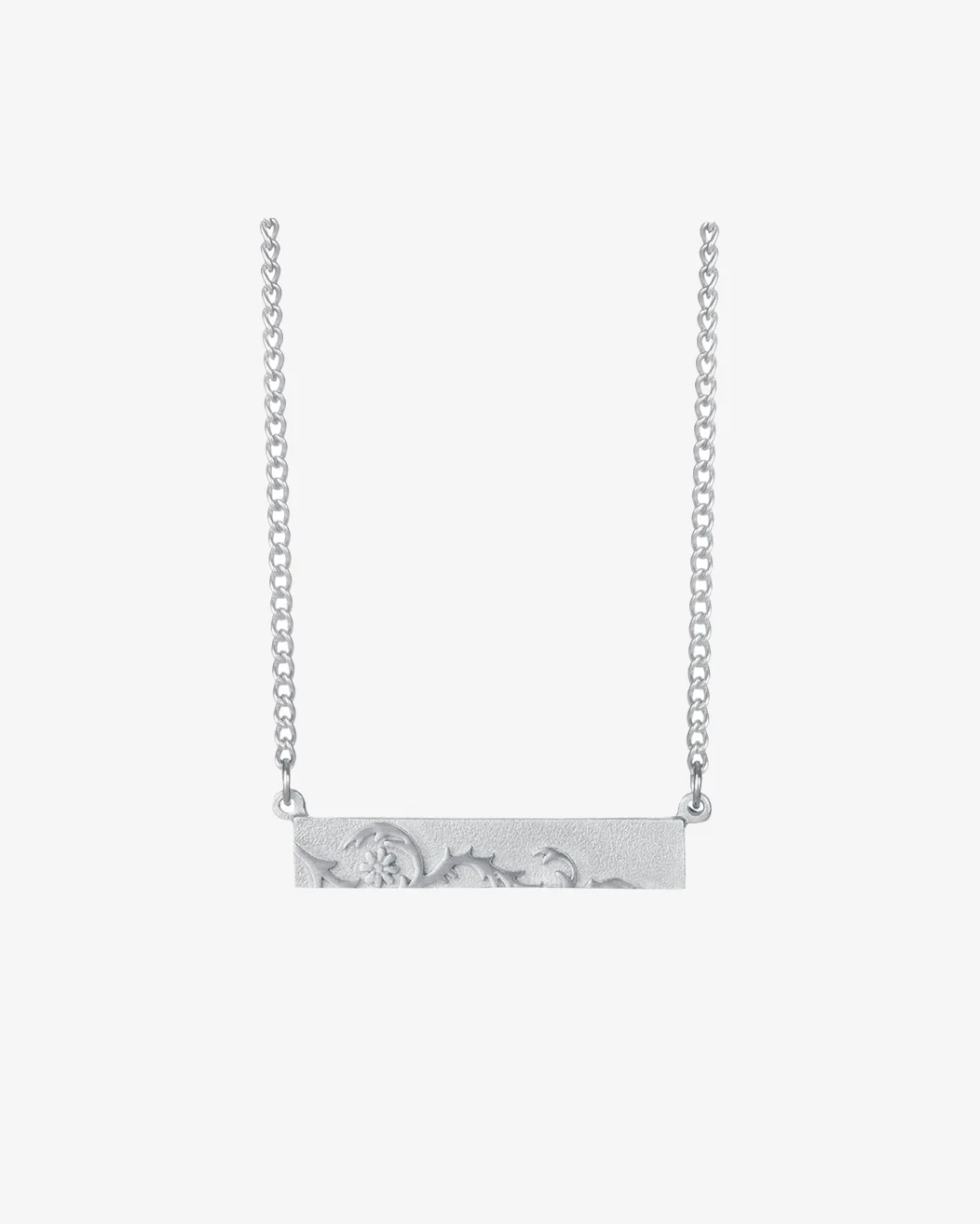 Horizon Bar Silver Necklace
